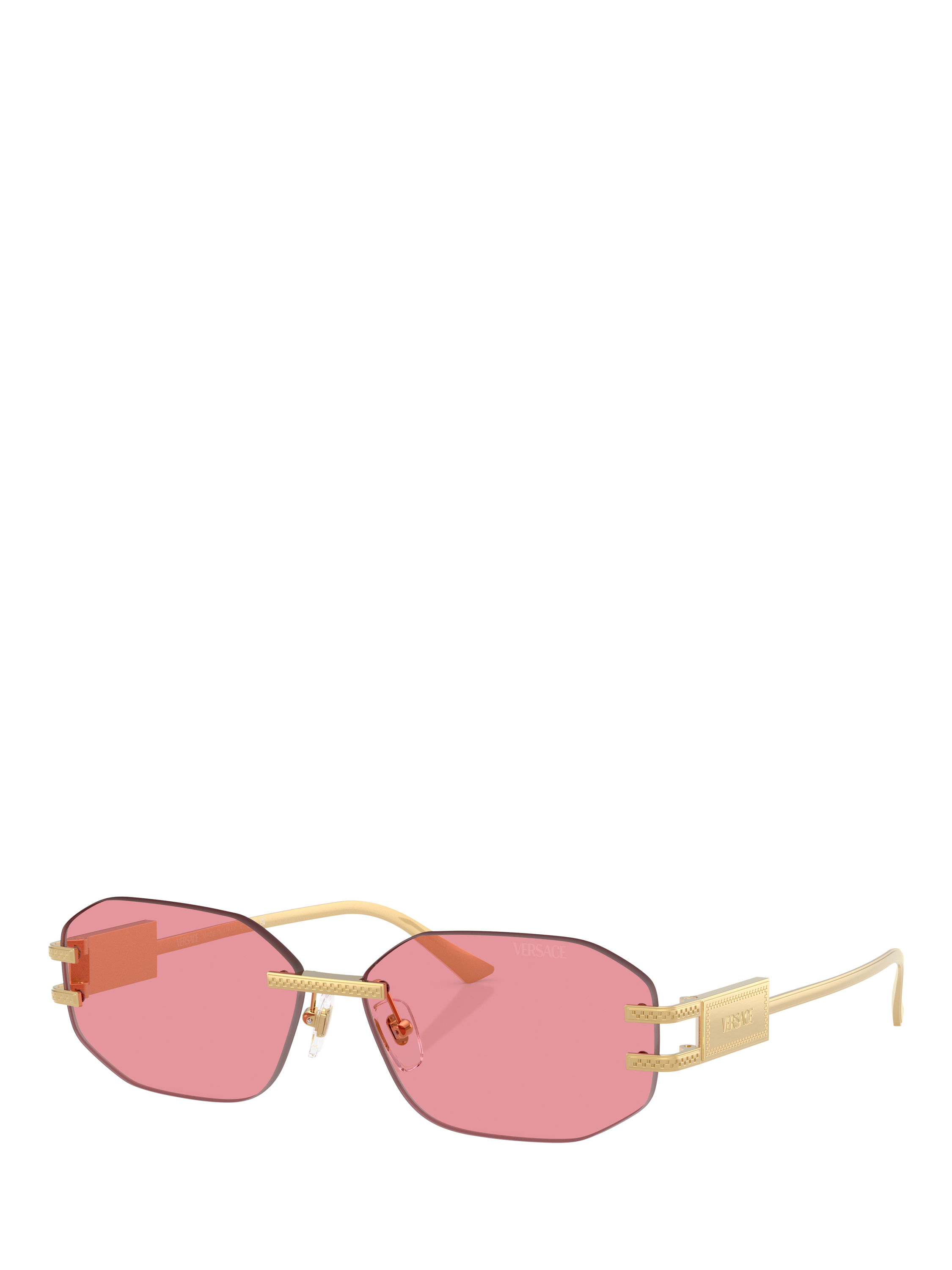 Product image 1 of 5, which shows Versace VE2274 Women's Irregular Sunglasses, Gold/Pink