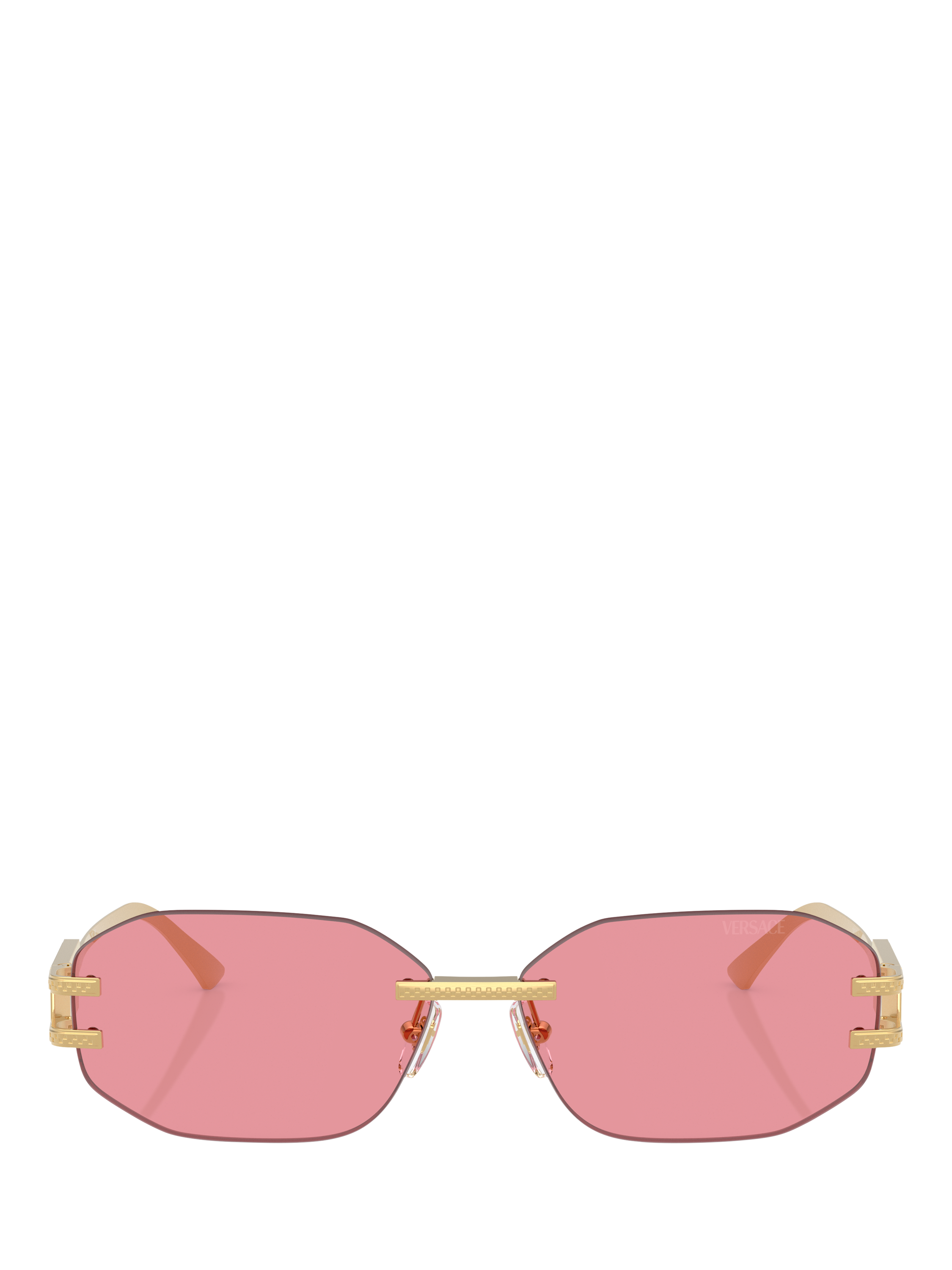 Product image 2 of 5, which shows Versace VE2274 Women's Irregular Sunglasses, Gold/Pink