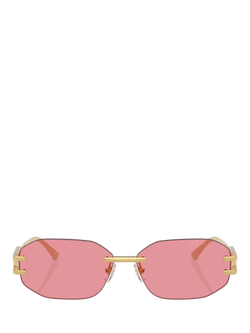 Versace VE2274 Women's Irregular Sunglasses, Gold/Pink - view 2, Gold/Pink