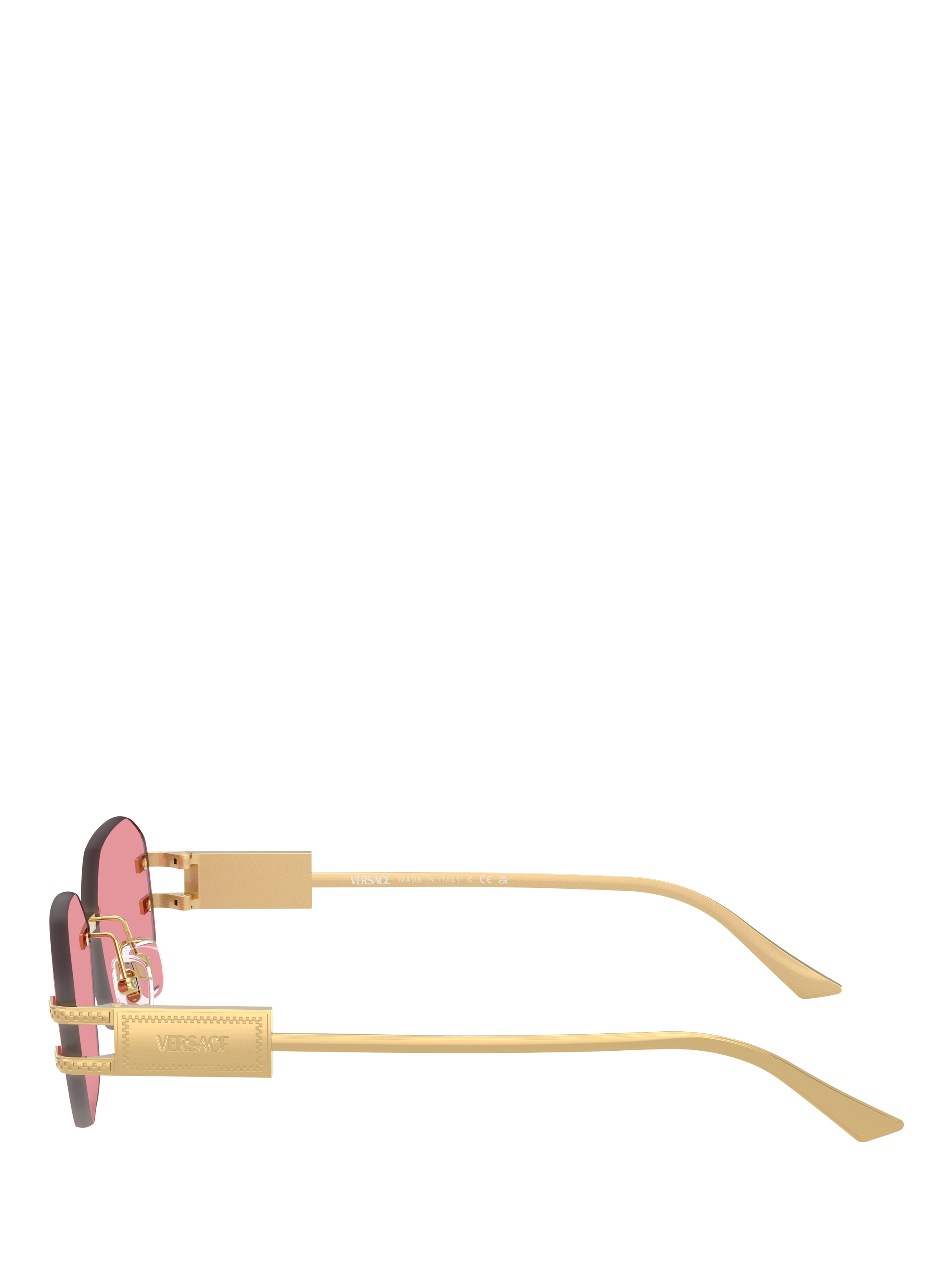 Product image 3 of 5, which shows Versace VE2274 Women's Irregular Sunglasses, Gold/Pink