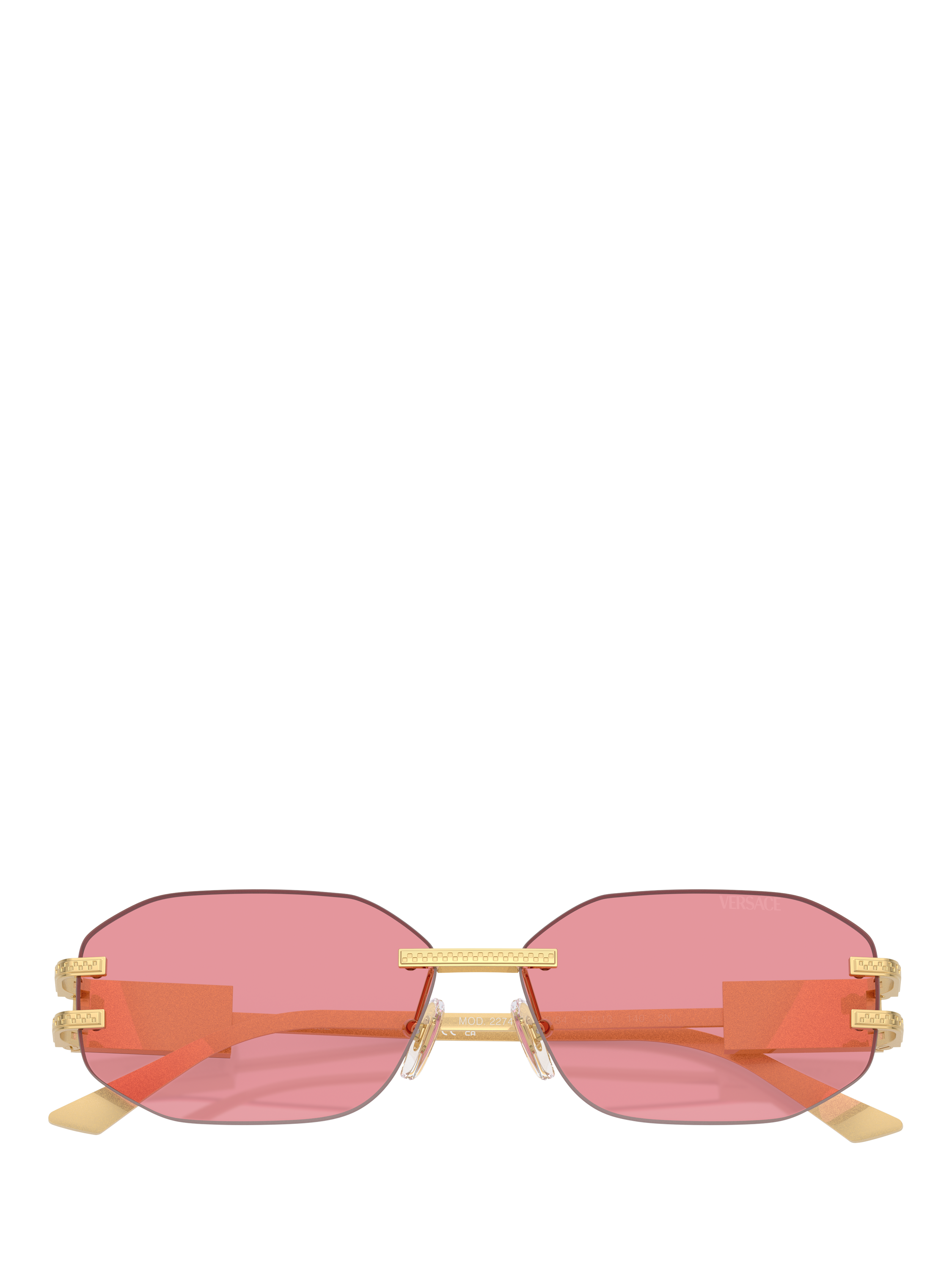 Product image 5 of 5, which shows Versace VE2274 Women's Irregular Sunglasses, Gold/Pink