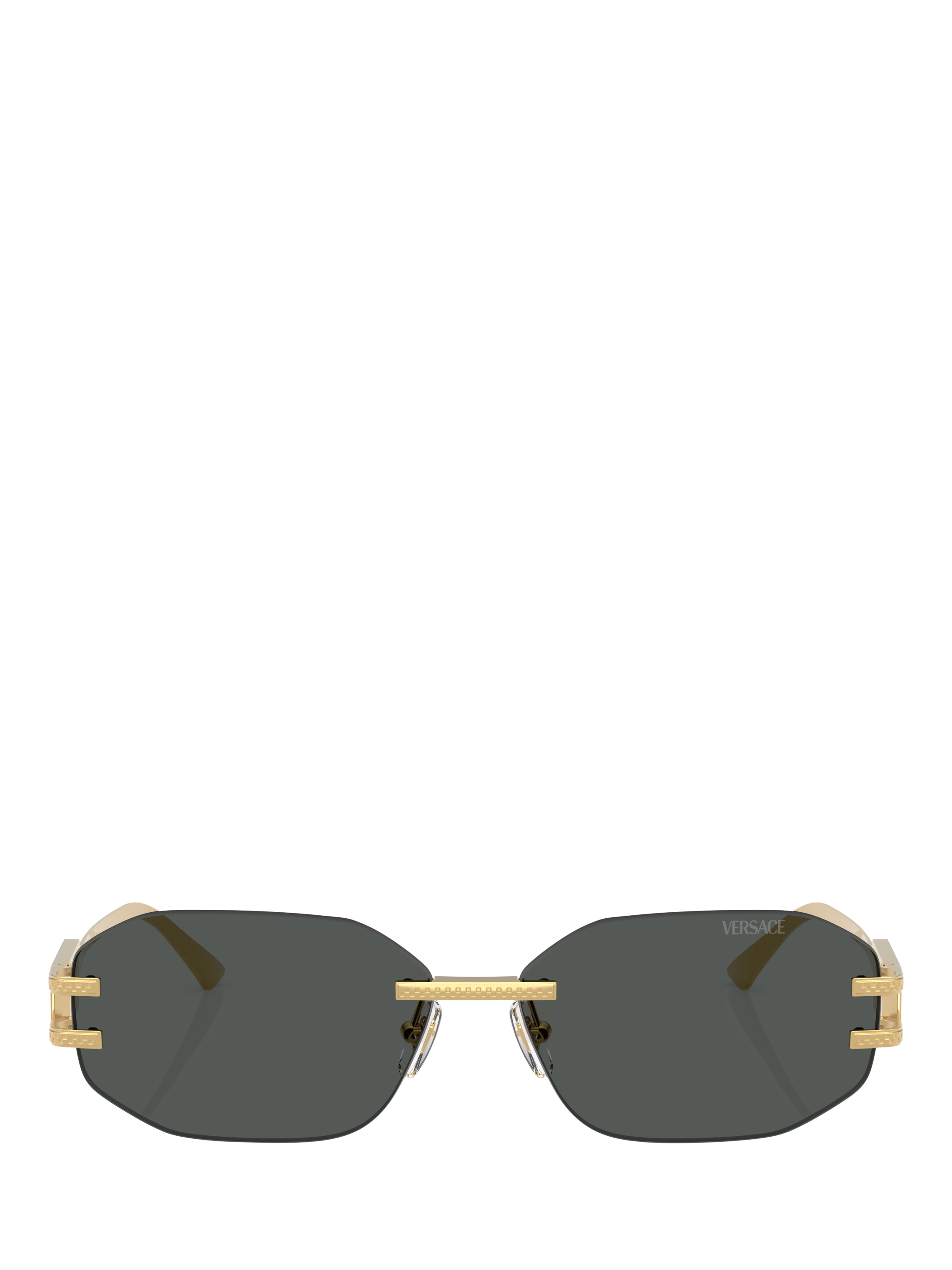 Product image 2 of 5, which shows Versace VE22741 Women's Irregular Sunglasses, Gold/Black