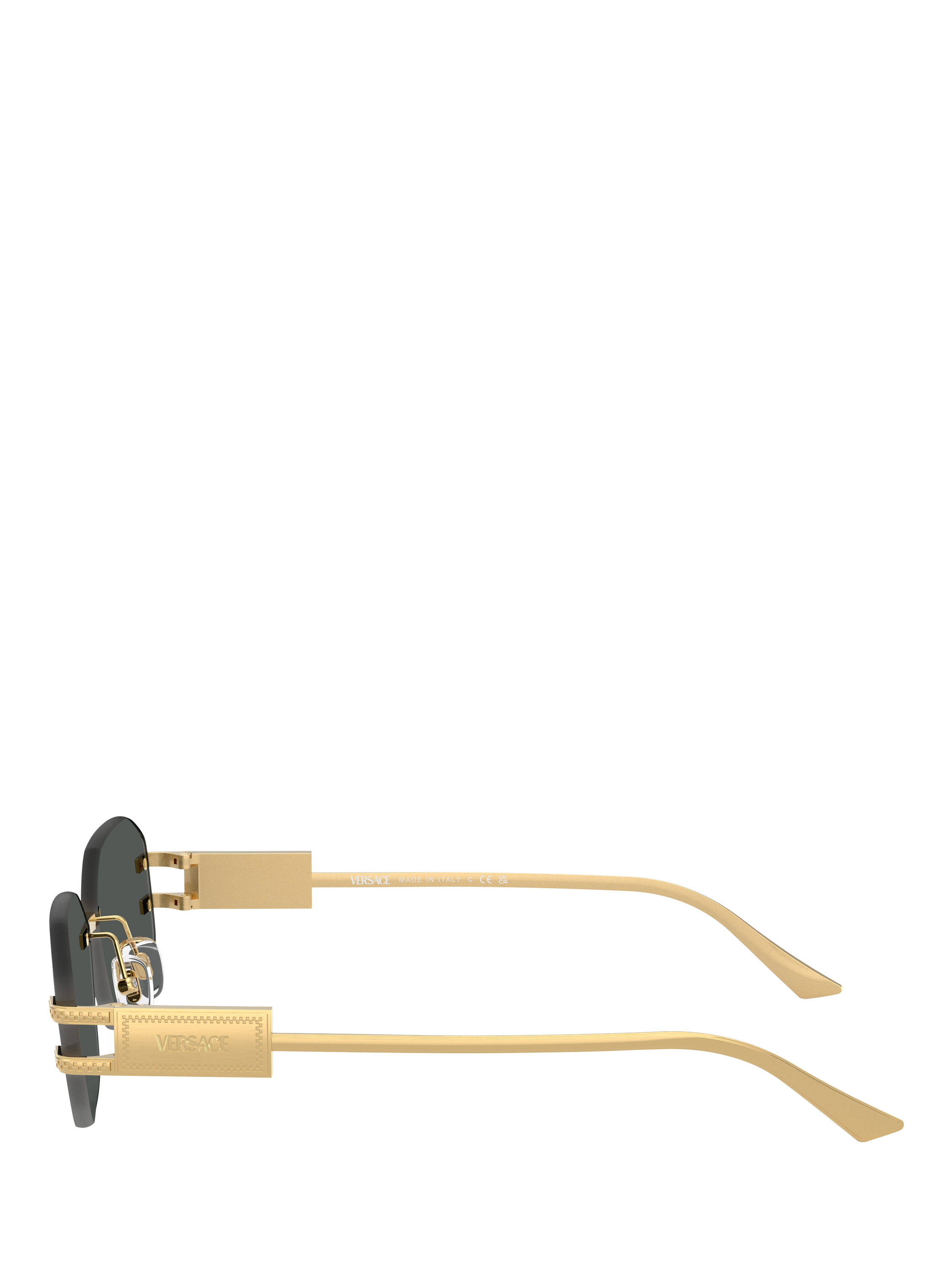 Product image 3 of 5, which shows Versace VE22741 Women's Irregular Sunglasses, Gold/Black