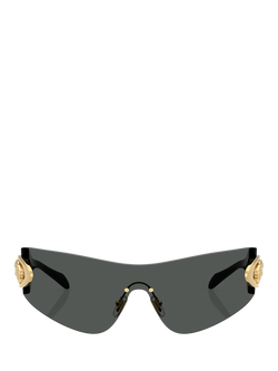 Versace VE2280 Men's Irregular Sunglasses, Dark Grey - view 2, Dark Grey