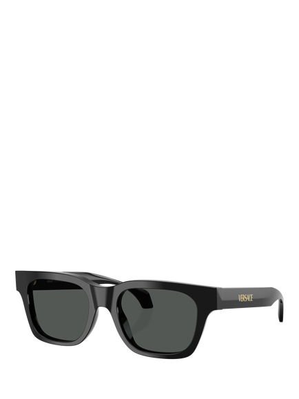 Versace VE4486 Men's Square Sunglasses, Black/Grey