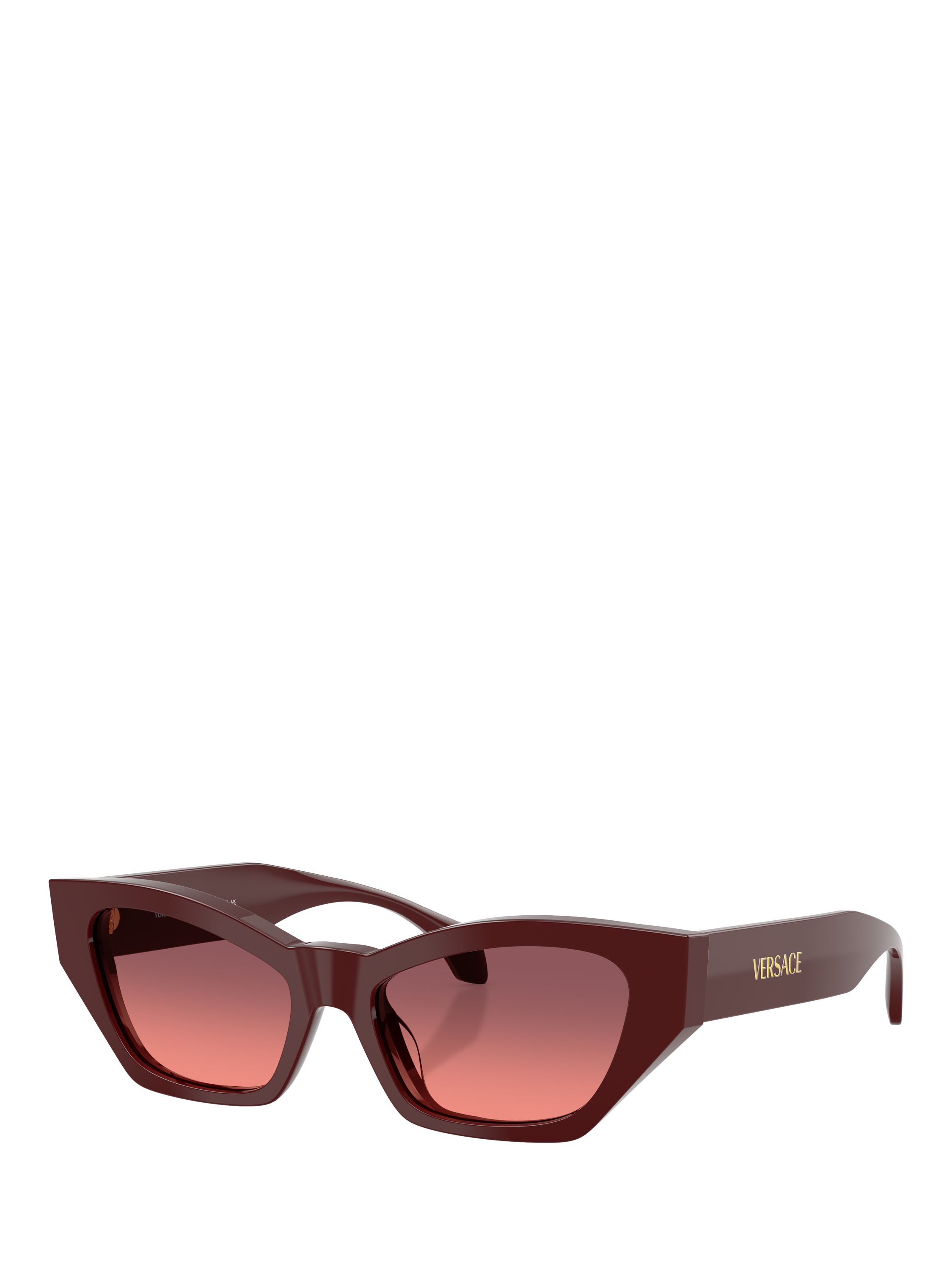 Product image 1 of 5, which shows Versace VE4488 Women's Cat's Eye Sunglasses, Dark Red/Red Gradient