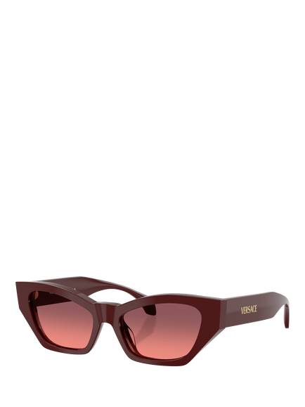 Versace VE4488 Women's Cat's Eye Sunglasses, Dark Red/Red Gradient, Dark Red/Red Gradient