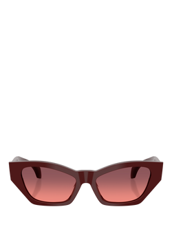 Versace VE4488 Women's Cat's Eye Sunglasses, Dark Red/Red Gradient - view 2, Dark Red/Red Gradient