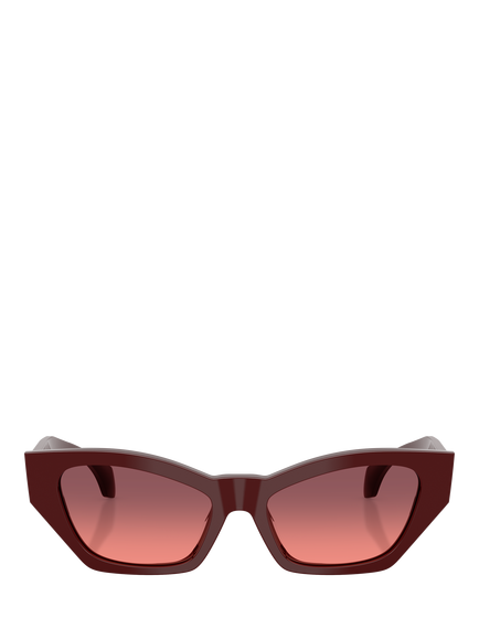 Versace VE4488 Women's Cat's Eye Sunglasses, Dark Red/Red Gradient - view 2, Dark Red/Red Gradient