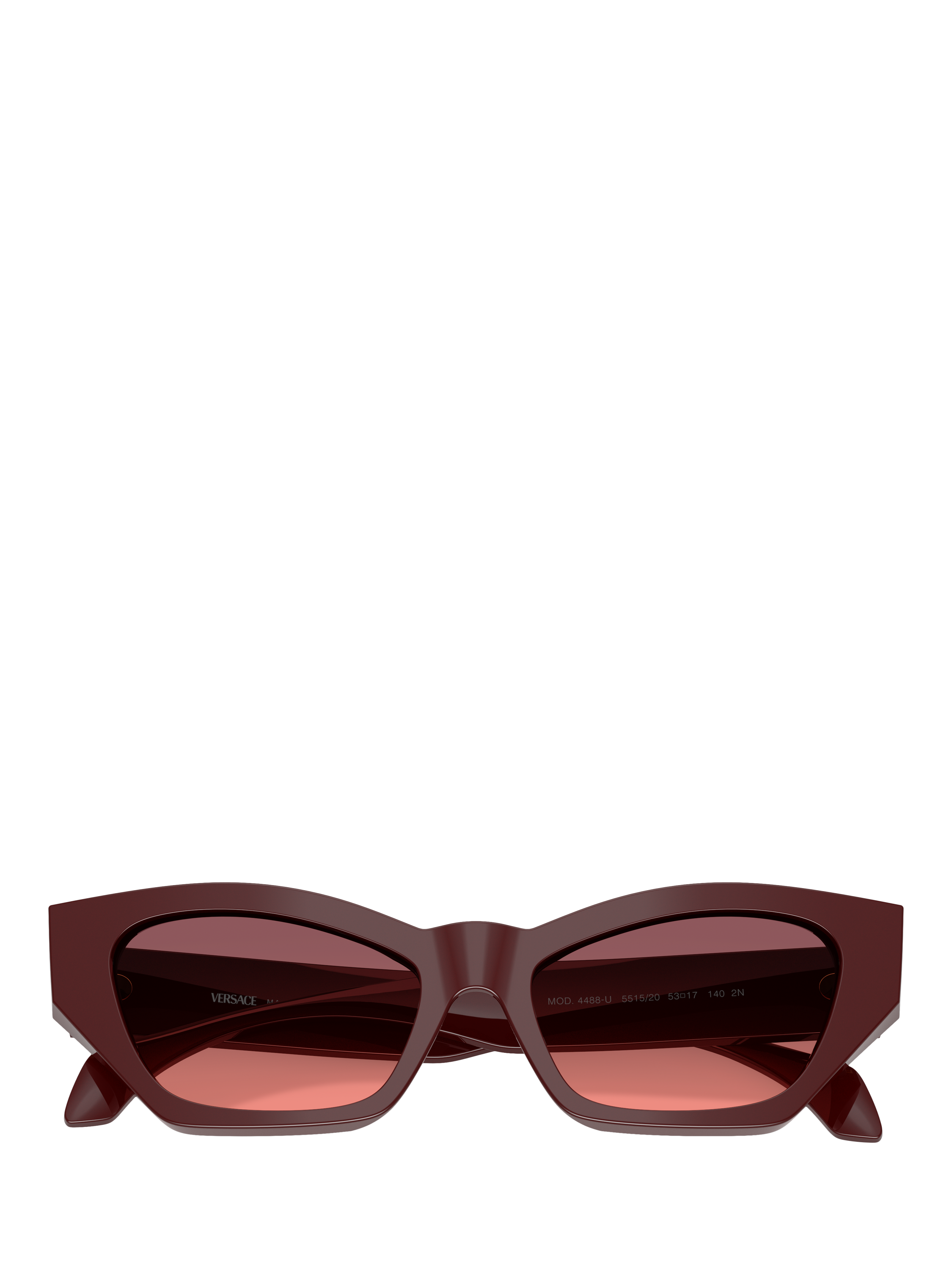 Product image 5 of 5, which shows Versace VE4488 Women's Cat's Eye Sunglasses, Dark Red/Red Gradient