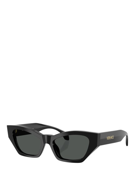 Versace VE4488U Women's Signature Cat's Eye Sunglasses, Black/Grey, Black/Grey