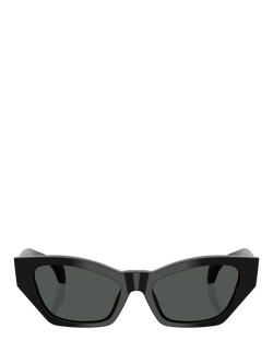 Versace VE4488U Women's Signature Cat's Eye Sunglasses, Black/Grey - view 2, Black/Grey