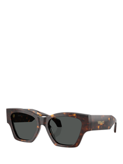 Versace VE4492U Women's Square Sunglasses, Havana/Grey