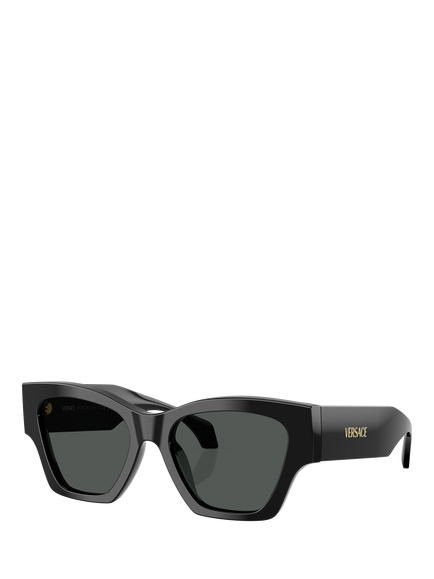 Versace VE4492U Women's Square Sunglasses, Black/Grey