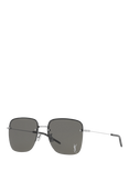 Yves Saint Laurent YS000348 Women's Square Sunglasses, Silver