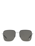 Yves Saint Laurent YS000348 Women's Square Sunglasses, Silver