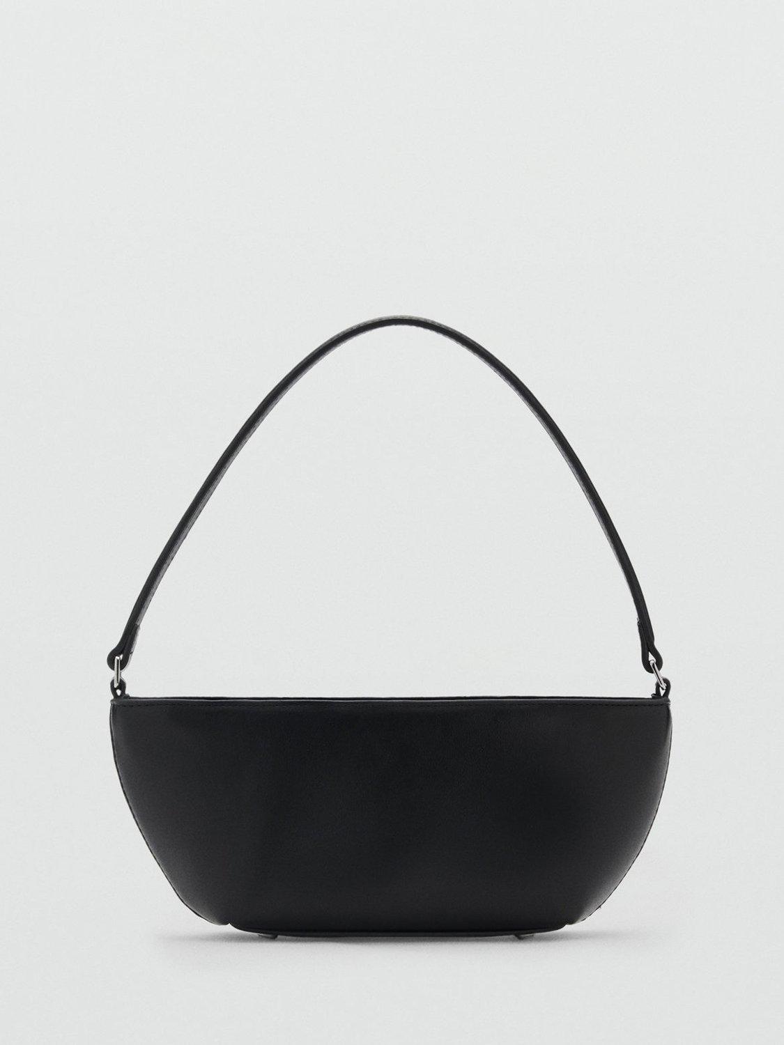 Mango Barca Oval Shoulder Bag, Black