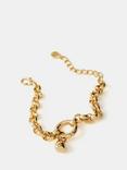 Mint Velvet Twisted Link Bracelet, Gold