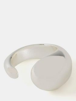 Mint Velvet Teardrop Cut-Out Ring, Silver, Silver