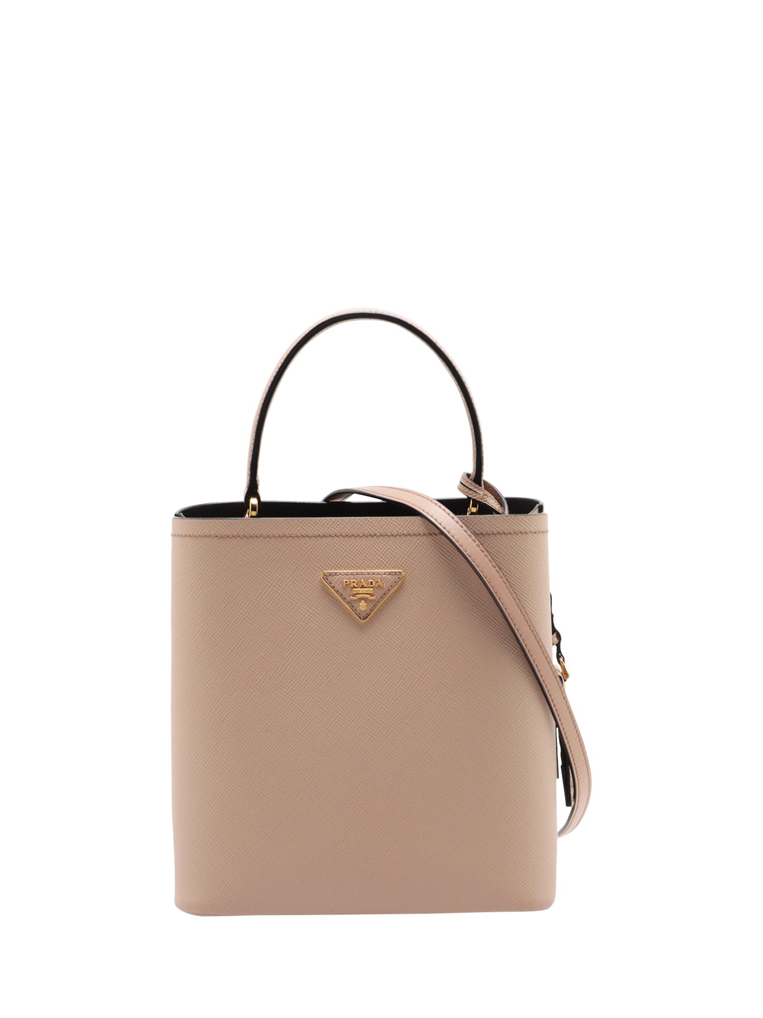 Pre-loved Prada Saffiano Cuir Panier 2Way Bucket Bag, Taupe