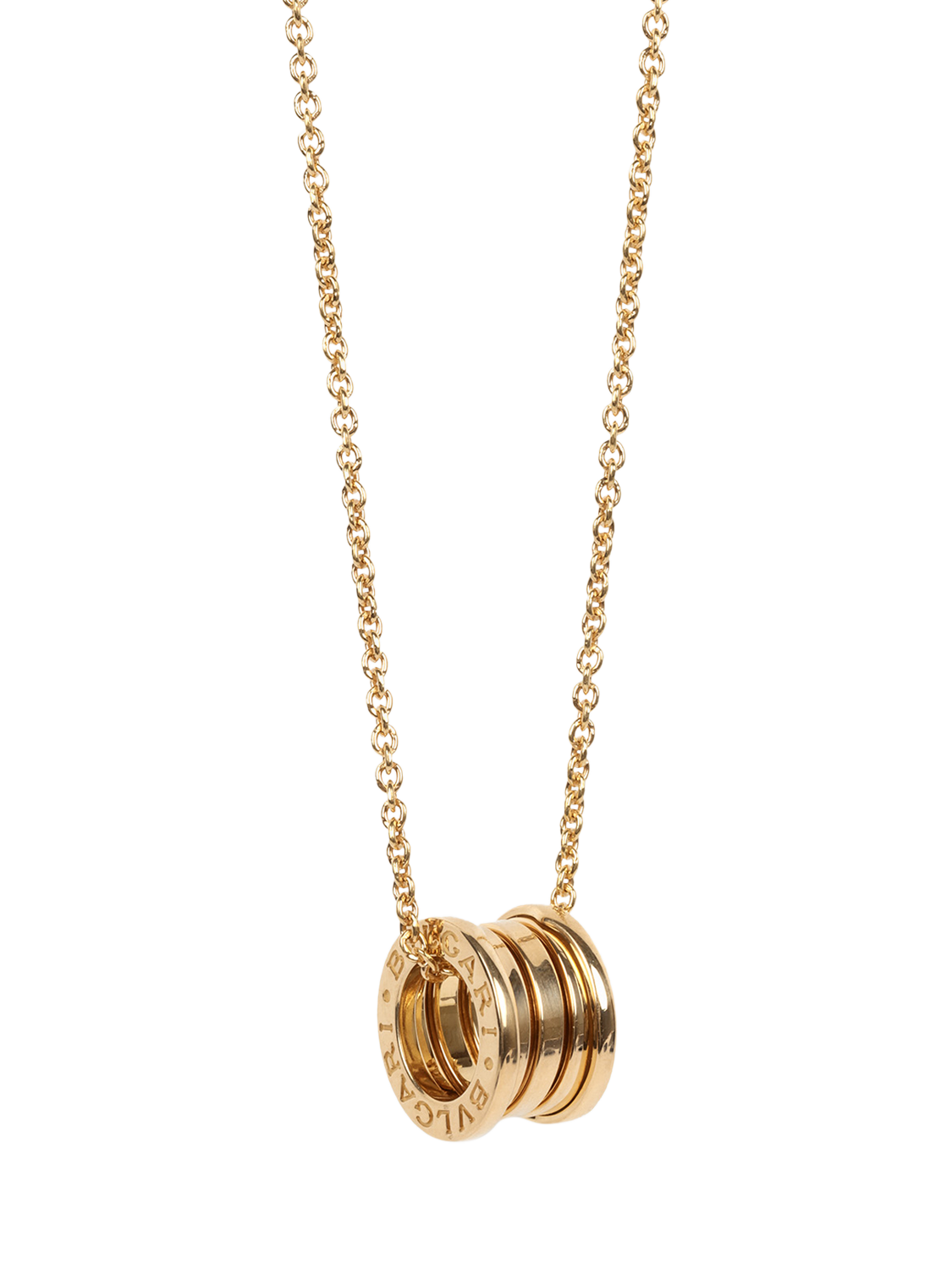 Product image 1 of 5, which shows Pre-loved Bvlgari 18ct Yellow Gold B.zero1 Pendant Necklace, Yellow Gold