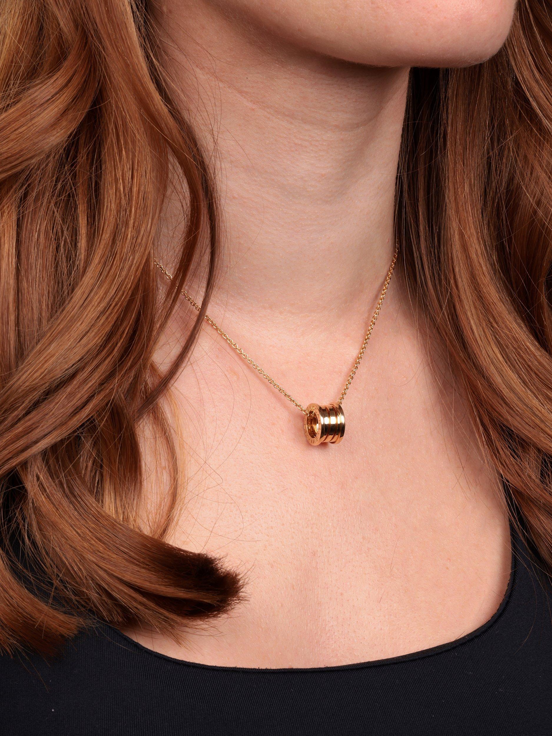 Product image 2 of 5, which shows Pre-loved Bvlgari 18ct Yellow Gold B.zero1 Pendant Necklace, Yellow Gold