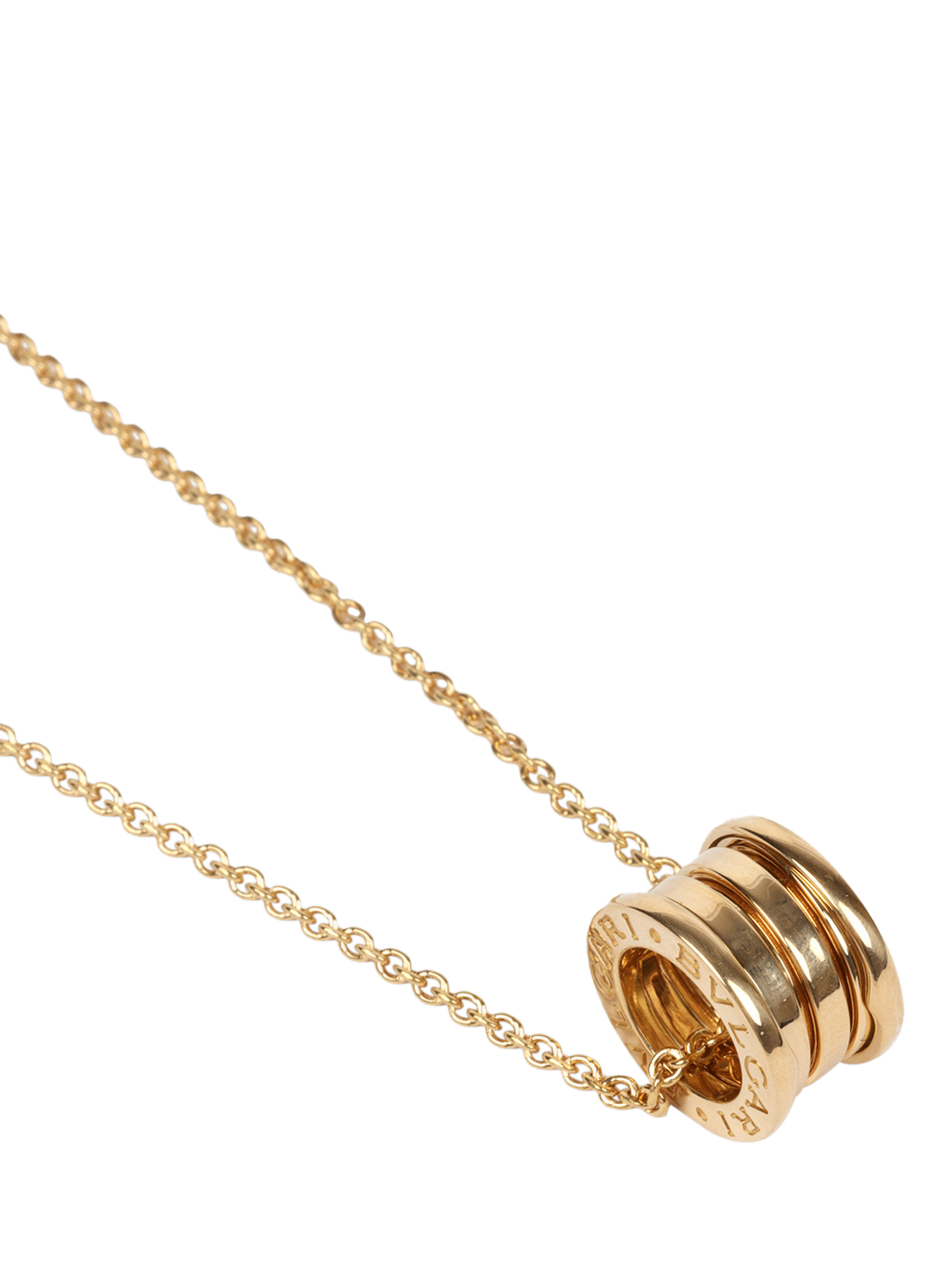Product image 3 of 5, which shows Pre-loved Bvlgari 18ct Yellow Gold B.zero1 Pendant Necklace, Yellow Gold