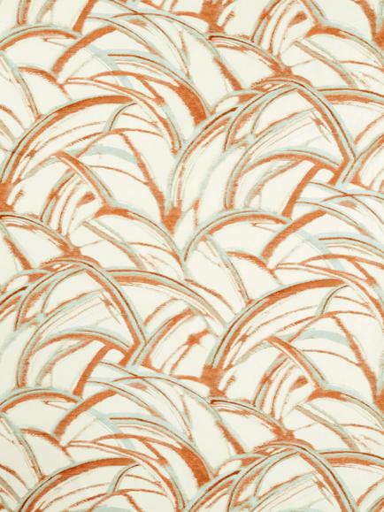 Harlequin Kimono Furnishing Fabric, Paprika/Seaglass