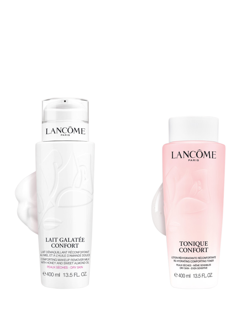 Product image 2 of 4, which shows Lancôme Confort Cleansing Duo Your Comforting Cleansing Program Skincare Gift Set, 2 x 400ml