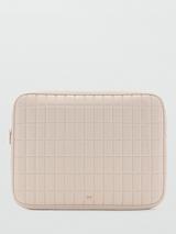 Mango Praline Quilted Laptop Case, Off White, Off White