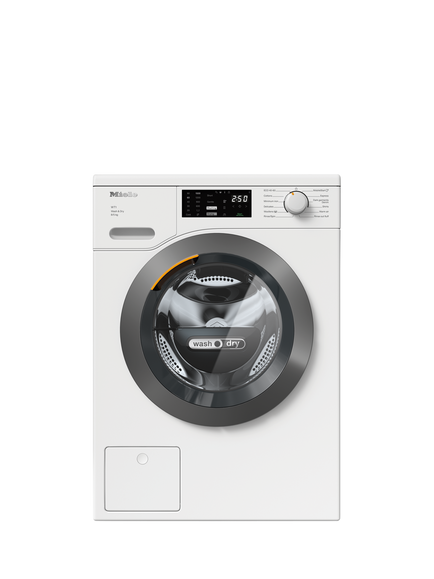 Miele WTD160 Freestanding Washer Dryer, 8kg/5kg, 1500rpm Spin, Lotus White, Lotus White