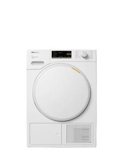 Miele TWA520 Freestanding Heat Pump Tumble Dryer, 8kg Load, Lotus White, Lotus White