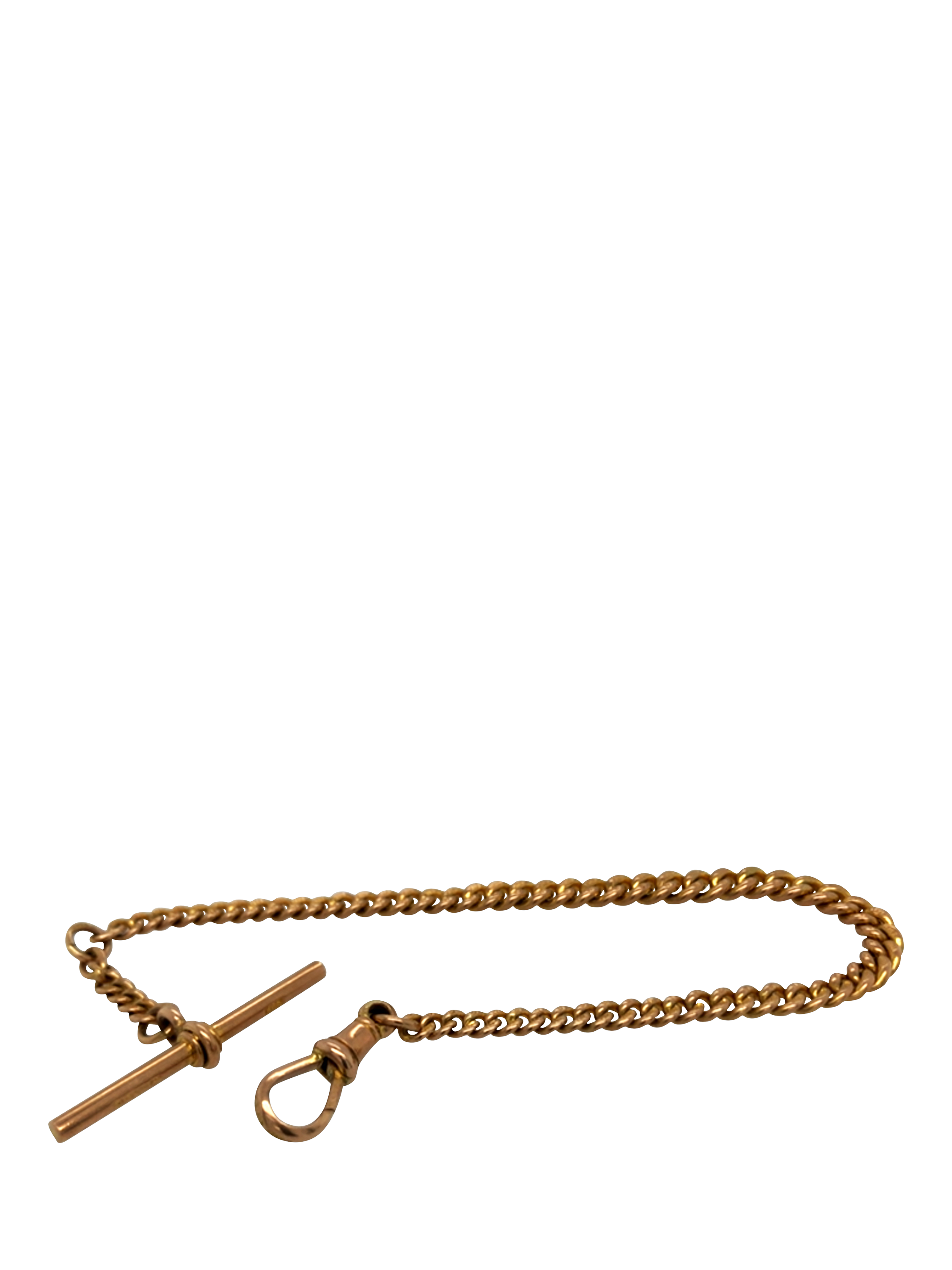 Product image 3 of 4, which shows Vintage Fine Jewellery Pre-Loved 9ct Rose Gold Curb Link Chain Bracelet, Dated Circa 1920s