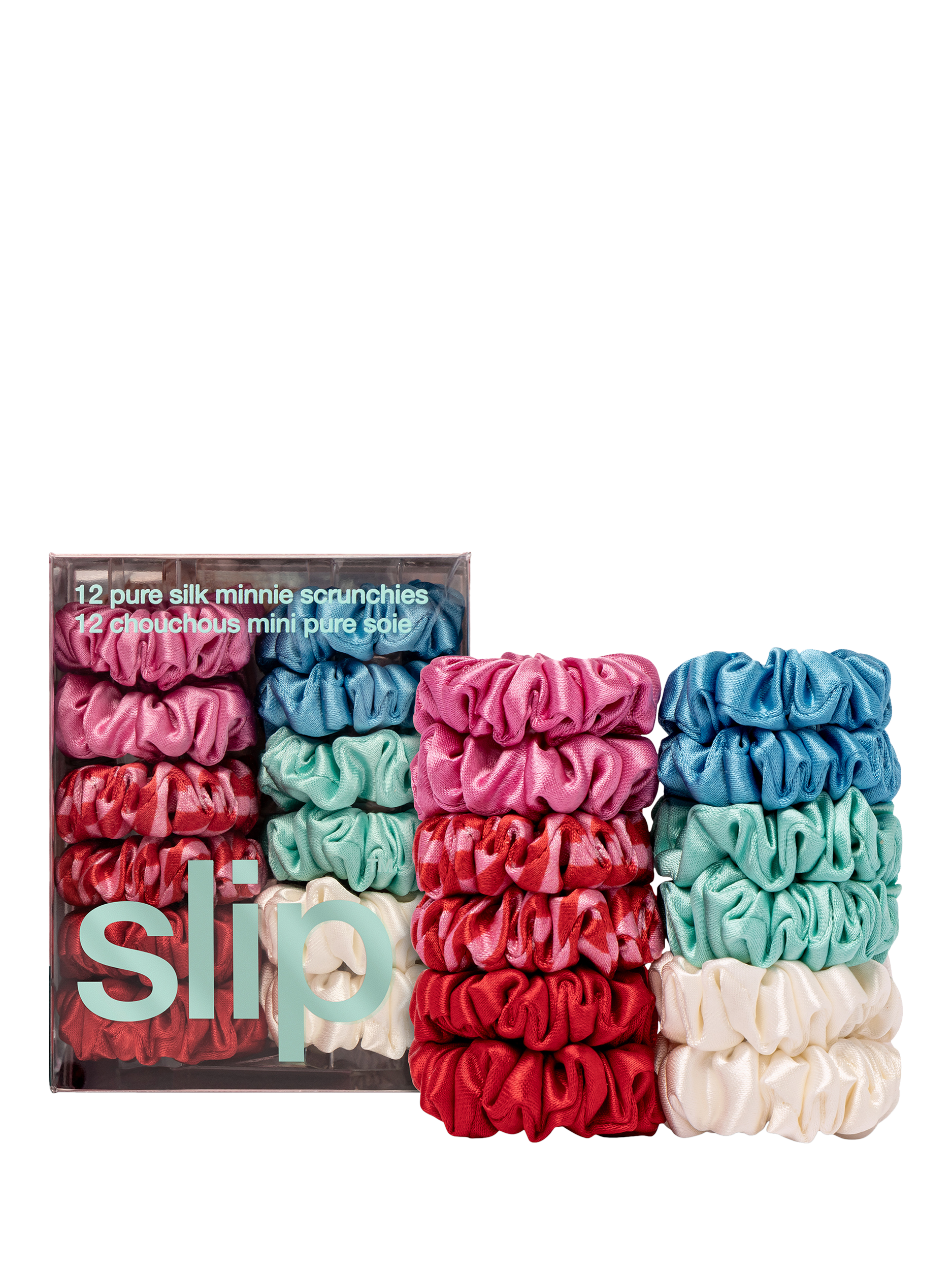 Product image 2 of 6, which shows Slip® Pure Silk Minnie Scrunchies, Pack of 12