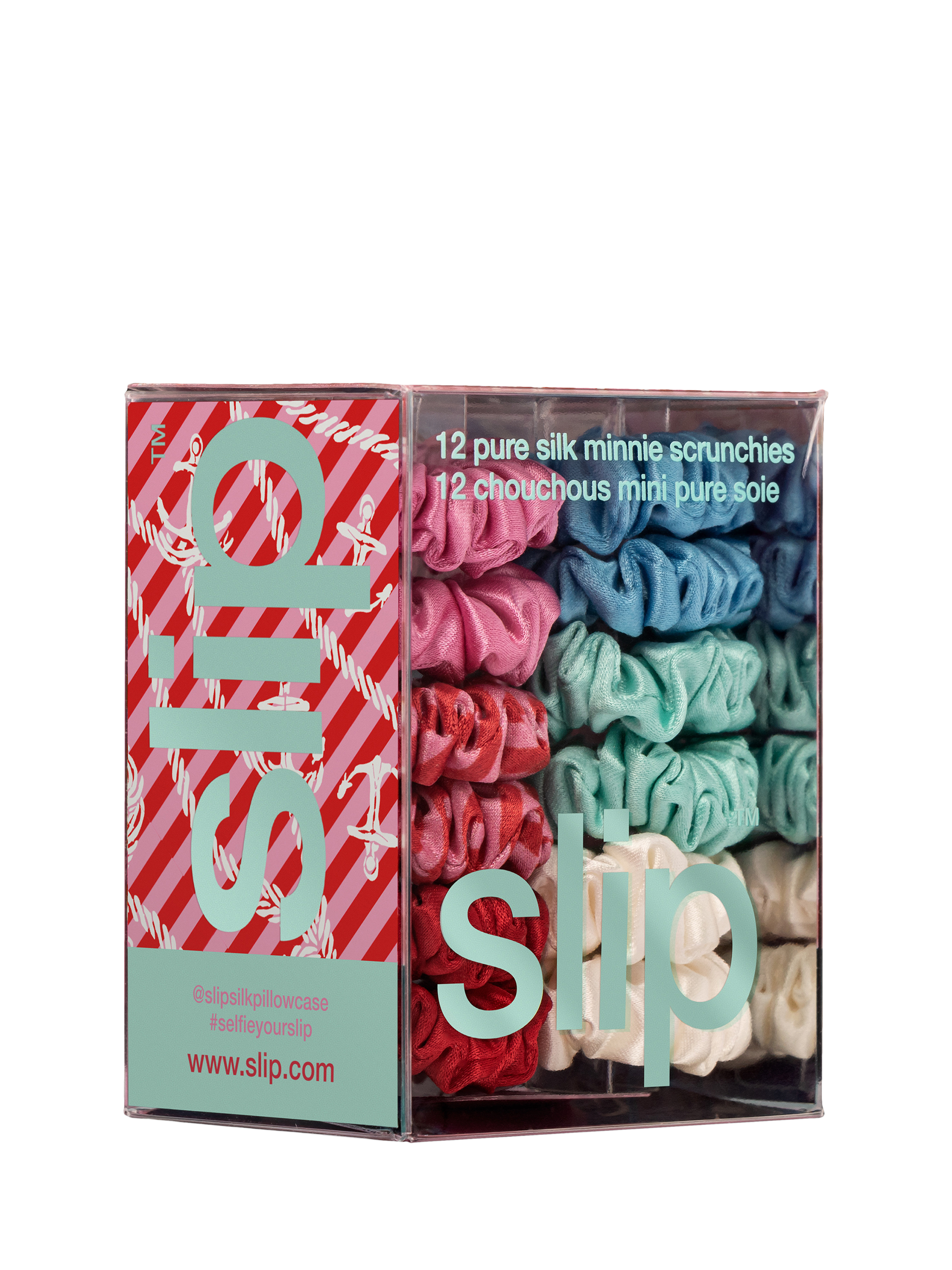 Product image 5 of 6, which shows Slip® Pure Silk Minnie Scrunchies, Pack of 12