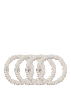 Slip® Skinny Silk Scrunchies, Pack of 4, White