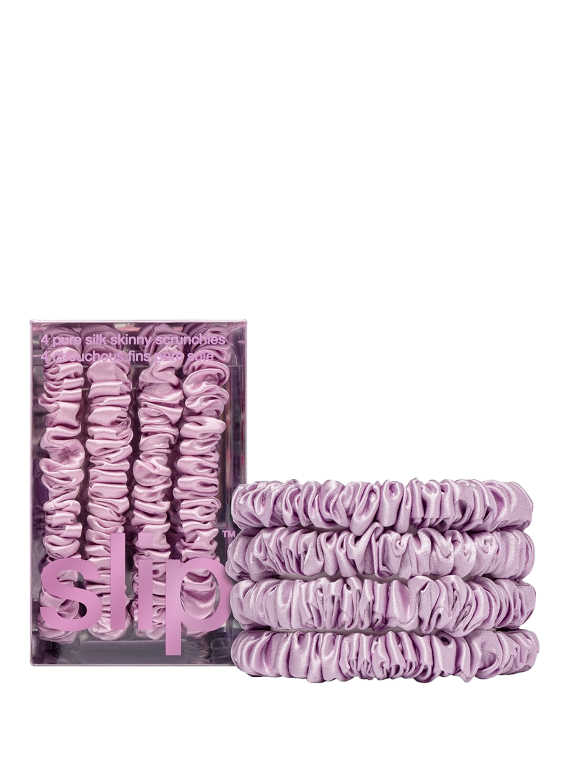 Product image 1 of 4, which shows Slip® Skinny Silk Scrunchies, Pack of 4, Wildflower