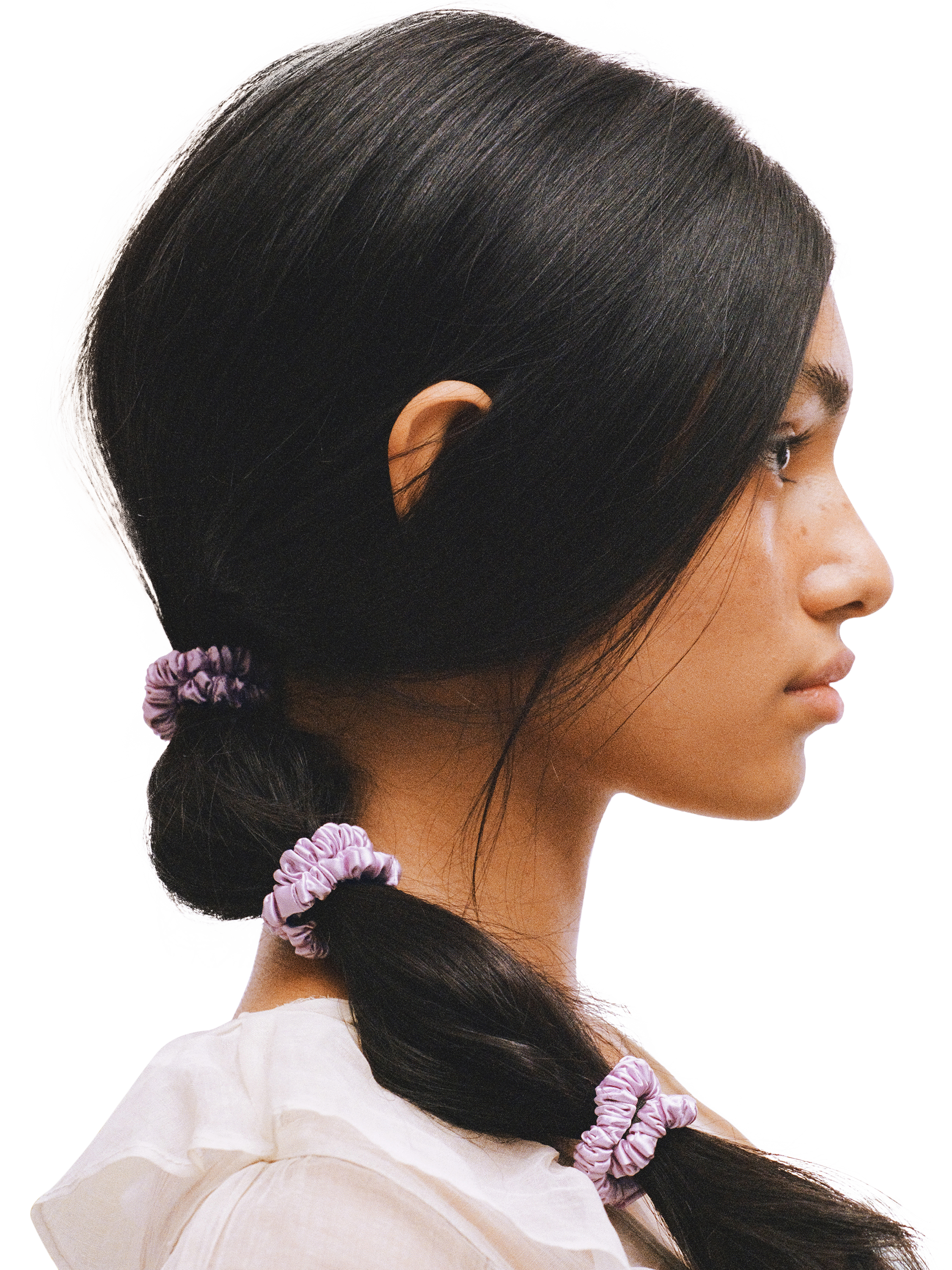 Product image 2 of 4, which shows Slip® Skinny Silk Scrunchies, Pack of 4, Wildflower