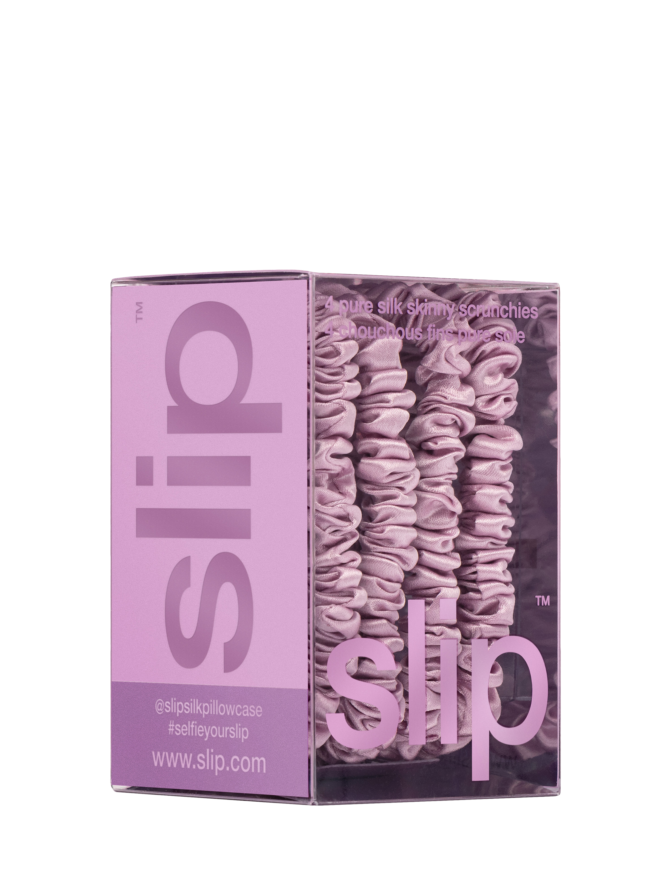 Product image 4 of 4, which shows Slip® Skinny Silk Scrunchies, Pack of 4, Wildflower