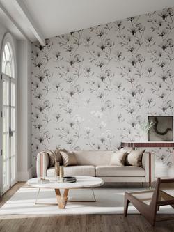 Harlequin Lotus Wallpaper - view 2, Ivory/Gilver