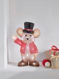 John Lewis Acrylic Waving Mouse LED Lit Figure