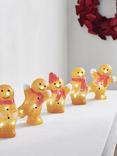 John Lewis Acrylic Gingerbread Man LED Lit Figures, Set of 5