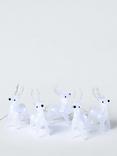 John Lewis Acrylic Reindeer LED Lit Figures, Set of 5