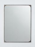 John Lewis Distressed Metal Frame Wall Mirror, 70 x 50cm, Antique Silver