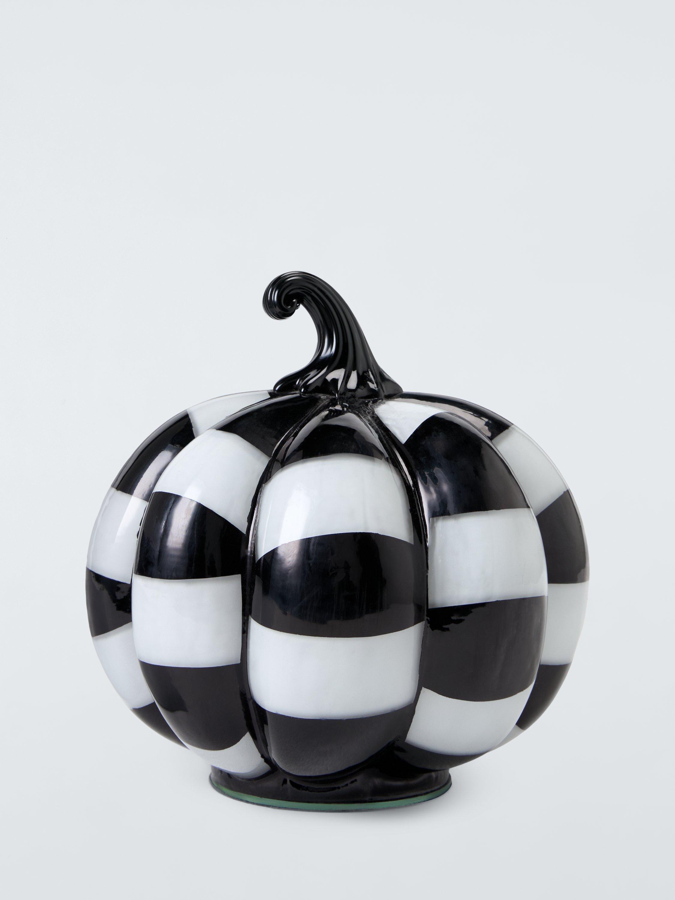John Lewis Glass Pumpkin, Monochrome Check