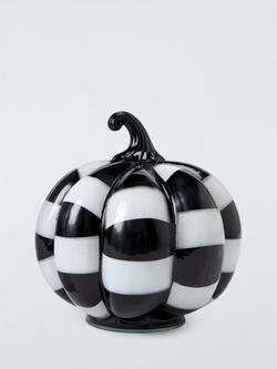John Lewis Glass Pumpkin, Monochrome Check, White/Black