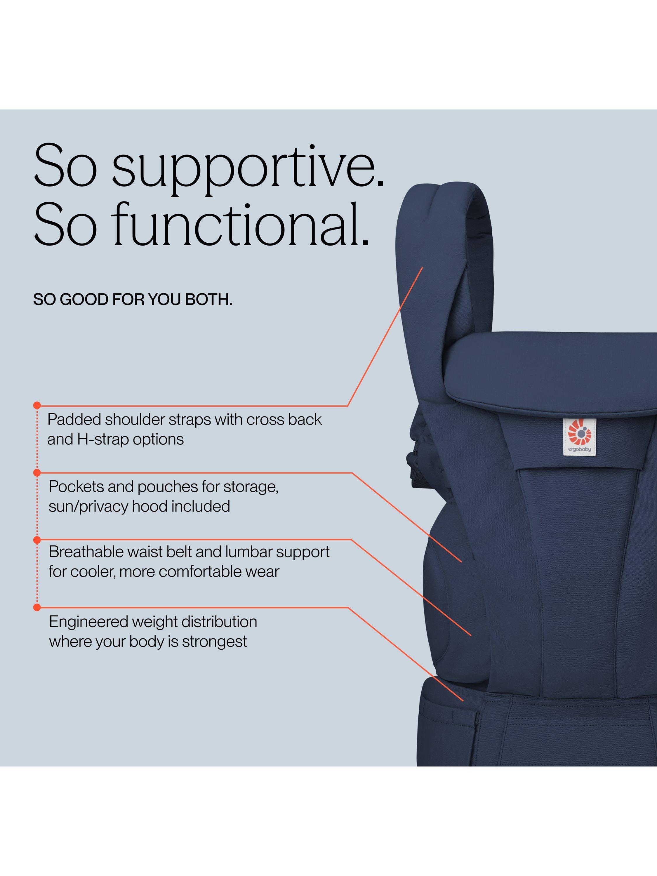 Ergobaby Omni Deluxe Baby Cotton Carrier, Midnight Blue