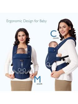 Momcozy Air Mesh Ergonomic Baby Carrier - view 2, Blue