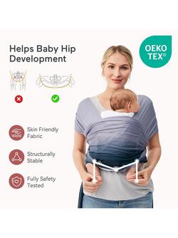 Momcozy Baby Wrap Carrier - view 2, Gradient Blue