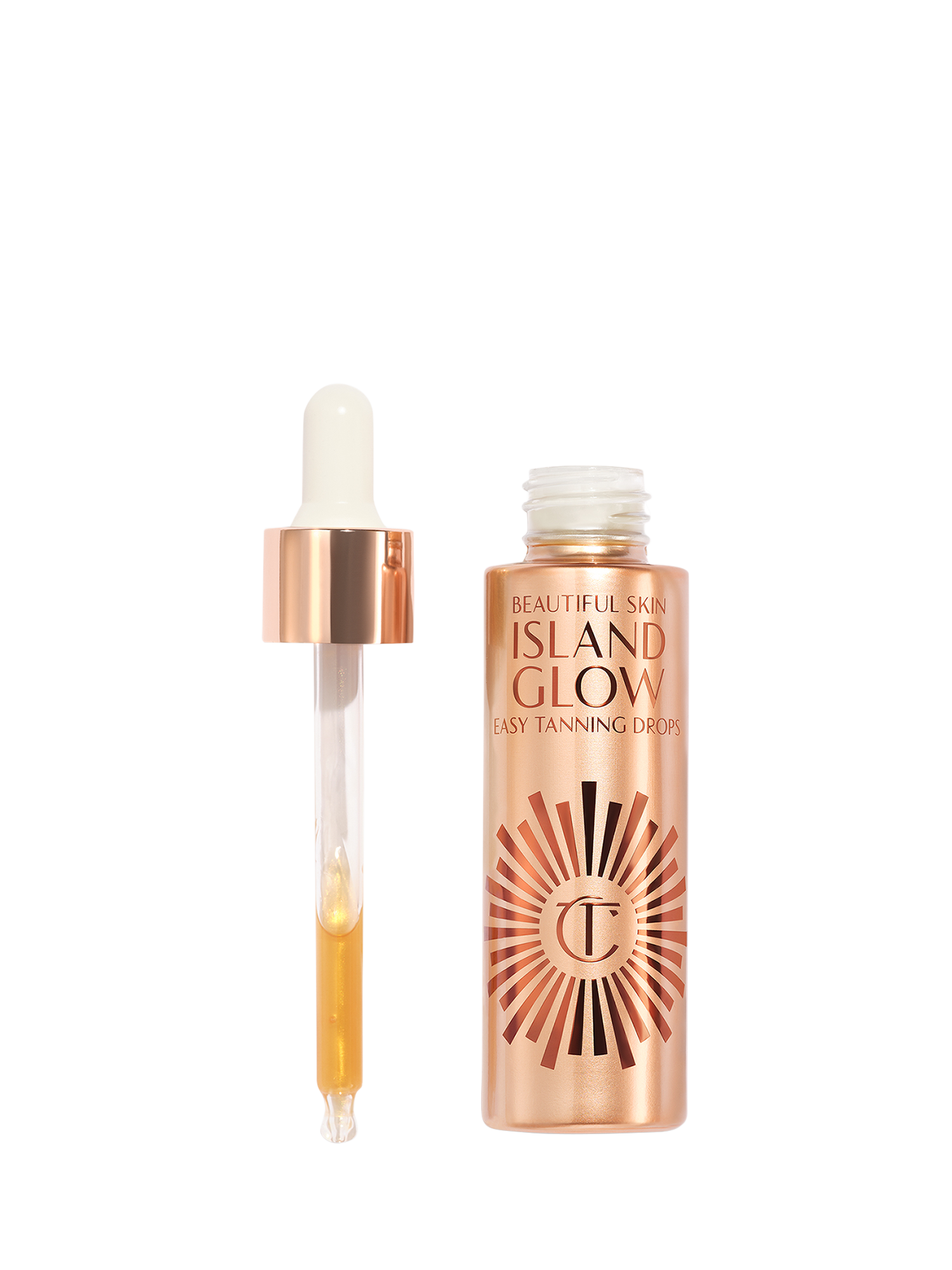 Product image 8 of 8, which shows Charlotte Tilbury Beautiful Skin Island Glow Easy Tanning Drops, Tan/Deep